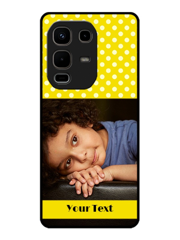 Custom Infinix Note 50s 5G Custom Glass Phone Case - Bright Yellow Case Design