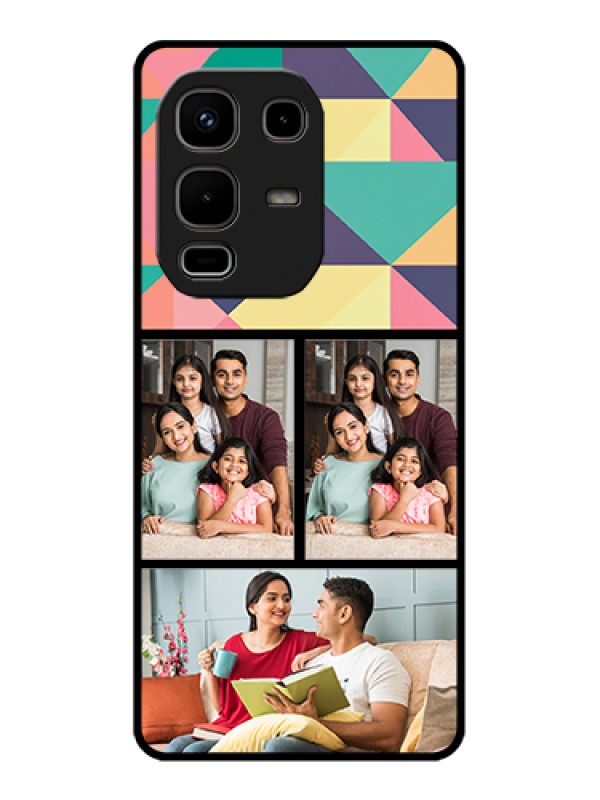Custom Infinix Note 50s 5G Custom Glass Phone Case - Bulk Pic Upload Design