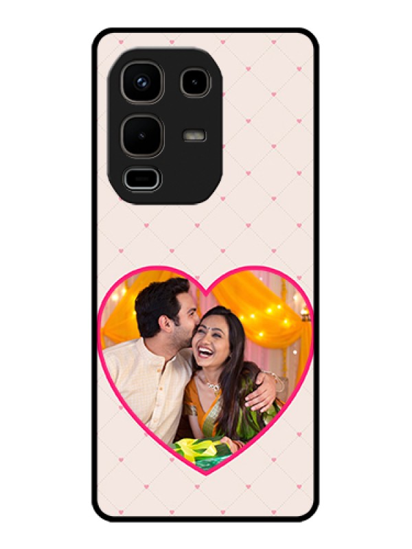 Custom Infinix Note 50s 5G Custom Glass Phone Case - Heart Shape Design