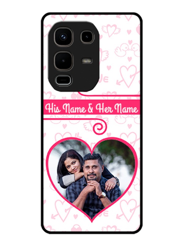 Custom Infinix Note 50s 5G Custom Glass Phone Case - Heart Shape Love Design