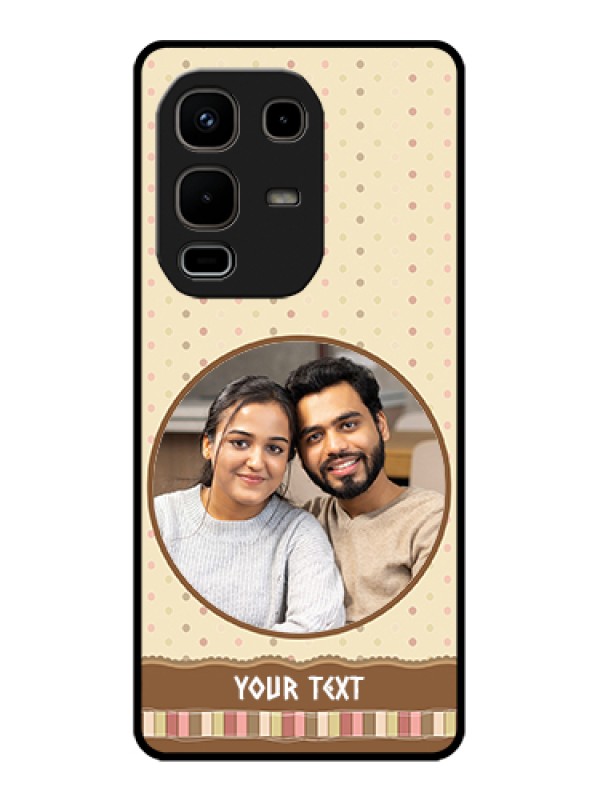 Custom Infinix Note 50s 5G Custom Glass Phone Case - Brown Dotted Mobile Case Design