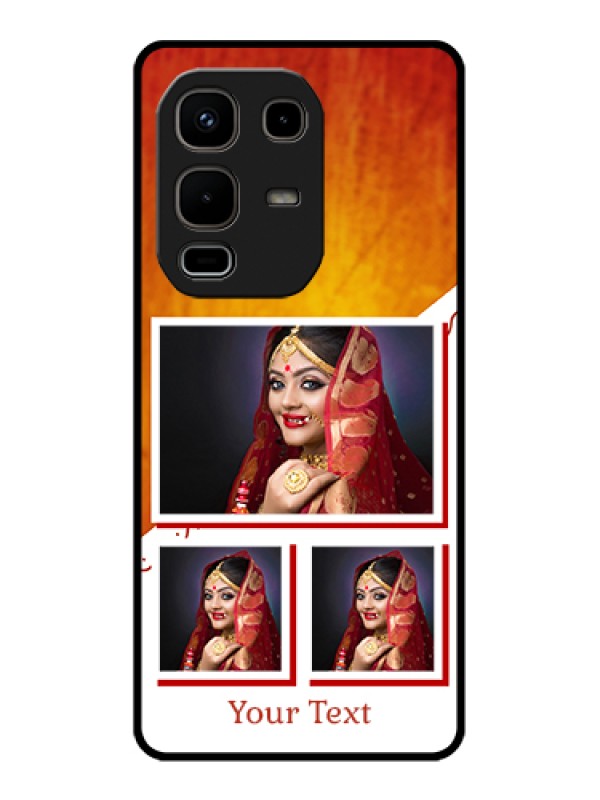 Custom Infinix Note 50s 5G Custom Glass Phone Case - Wedding Memories Design