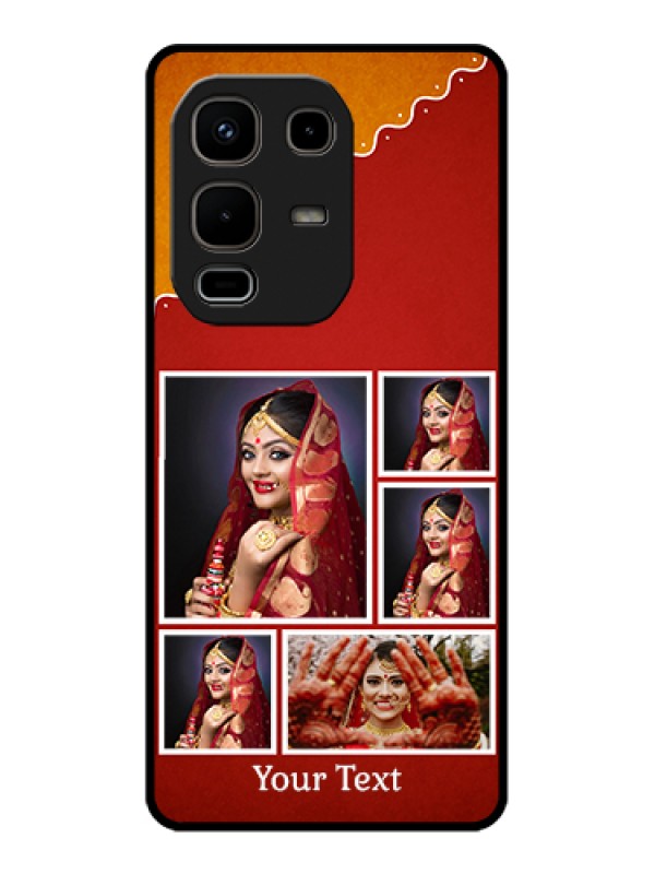 Custom Infinix Note 50s 5G Custom Glass Phone Case - Wedding Pic Upload Design