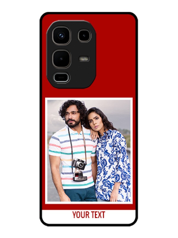 Custom Infinix Note 50s 5G Custom Glass Phone Case - Red Color Design