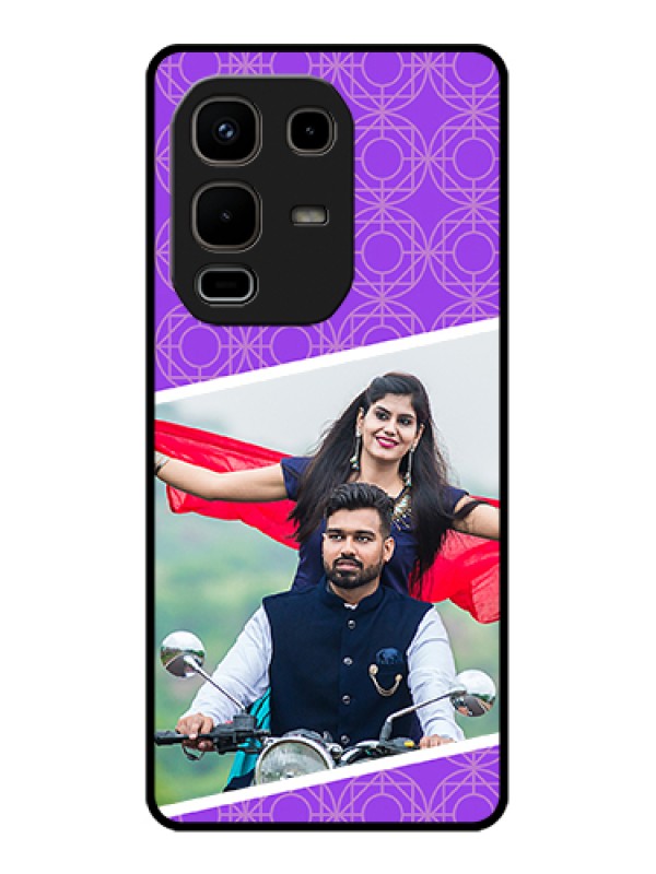 Custom Infinix Note 50s 5G Custom Glass Phone Case - Violet Color Pattern Design