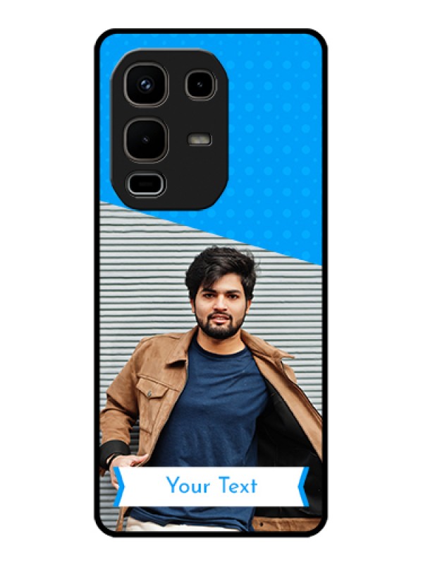 Custom Infinix Note 50s 5G Custom Glass Phone Case - Simple Blue Color Design