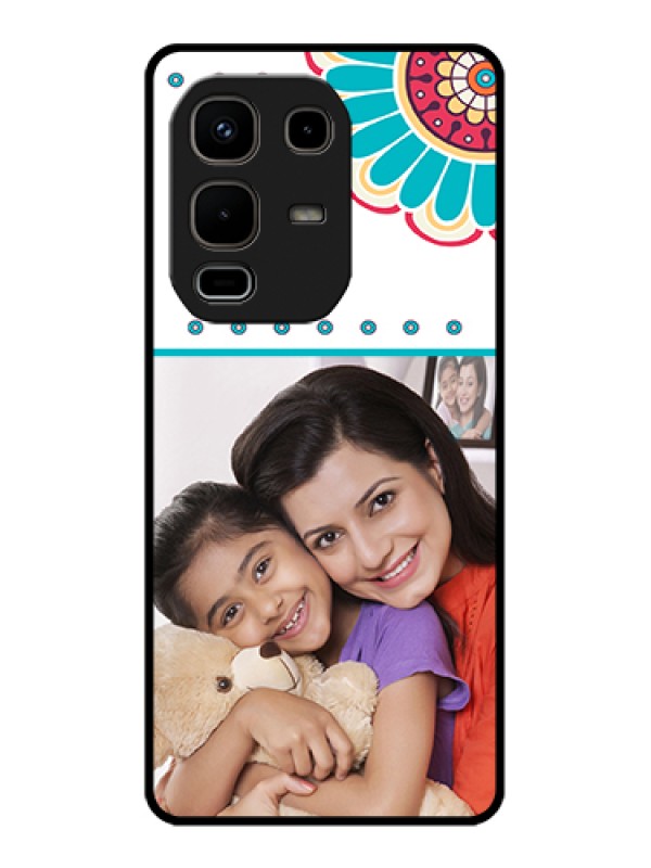 Custom Infinix Note 50s 5G Custom Glass Phone Case - Flower Design