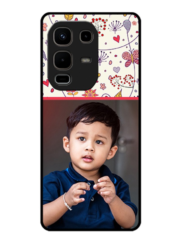 Custom Infinix Note 50s 5G Custom Glass Phone Case - Premium Floral Design