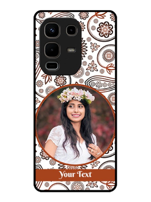 Custom Infinix Note 50s 5G Custom Glass Phone Case - Abstract Flower Design