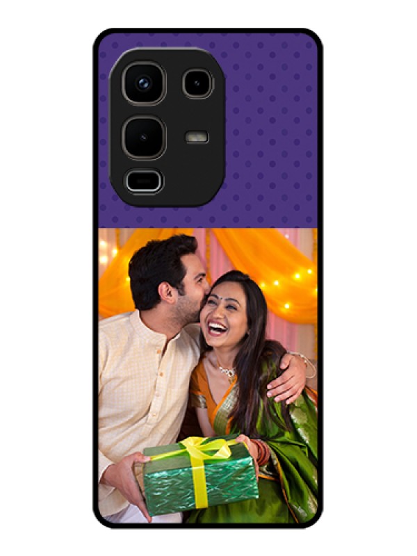 Custom Infinix Note 50s 5G Custom Glass Phone Case - Violet Colored Pattern Design