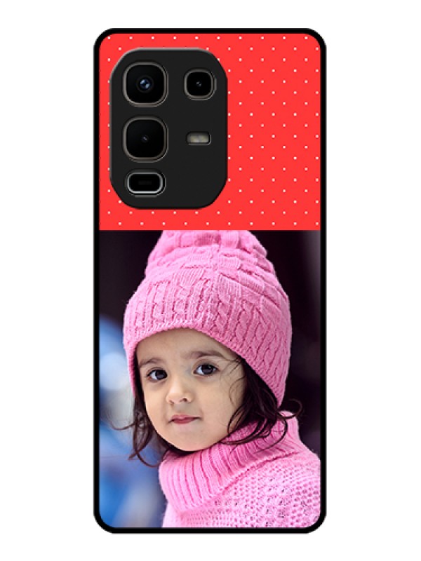 Custom Infinix Note 50s 5G Custom Glass Phone Case - Red Pattern Design