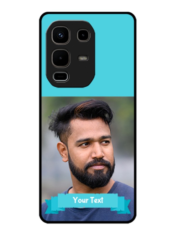 Custom Infinix Note 50s 5G Custom Glass Phone Case - Blue Color Design