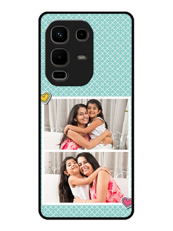 Custom Infinix Note 50s 5G Custom Glass Phone Case - 2 Image Holder With Pattern Design