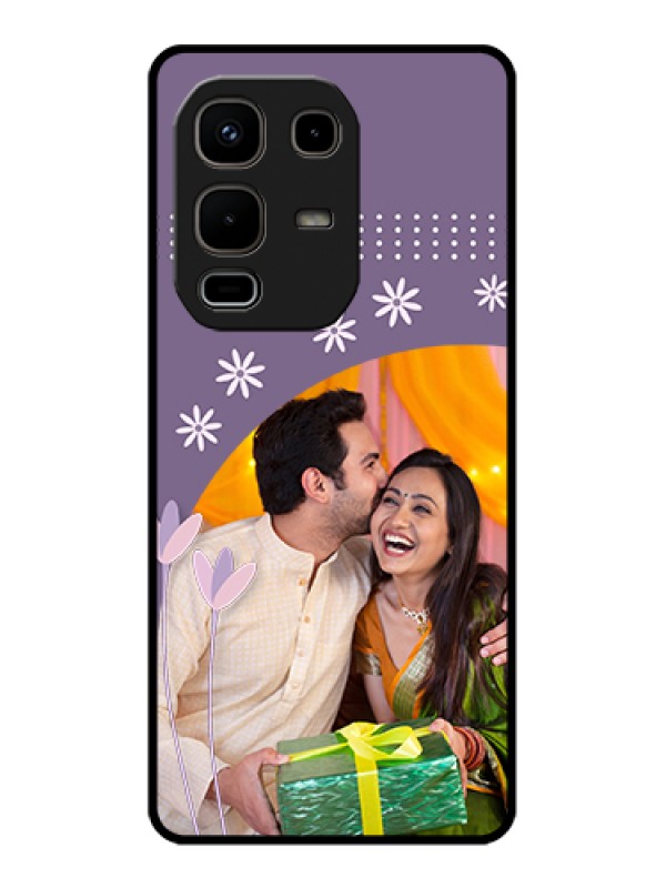 Custom Infinix Note 50s 5G Custom Glass Phone Case - Lavender Flowers Design