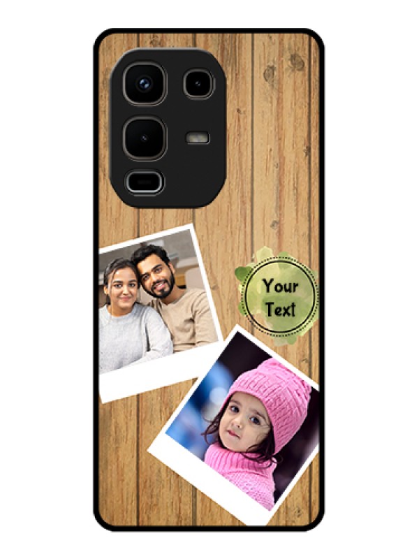 Custom Infinix Note 50s 5G Custom Glass Phone Case - Wooden Texture Design