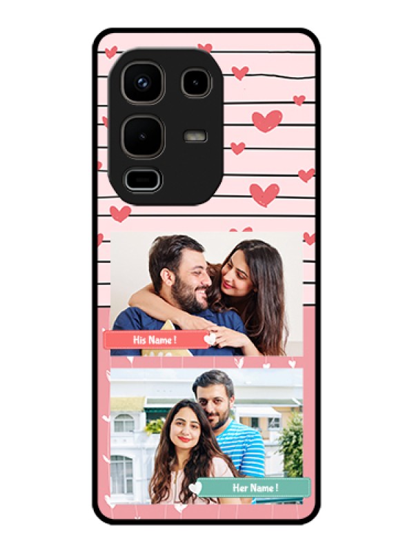 Custom Infinix Note 50s 5G Custom Glass Phone Case - Photo With Heart Design