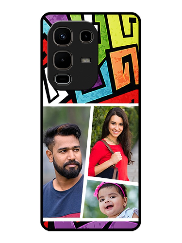 Custom Infinix Note 50s 5G Custom Glass Phone Case - Graffiti Pattern Design