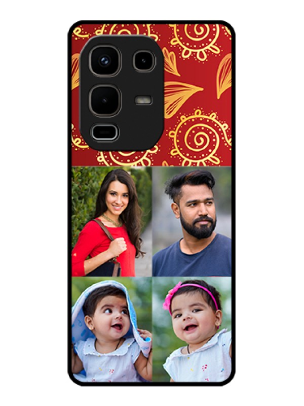 Custom Infinix Note 50s 5G Custom Glass Phone Case - 4 Image Traditional Design