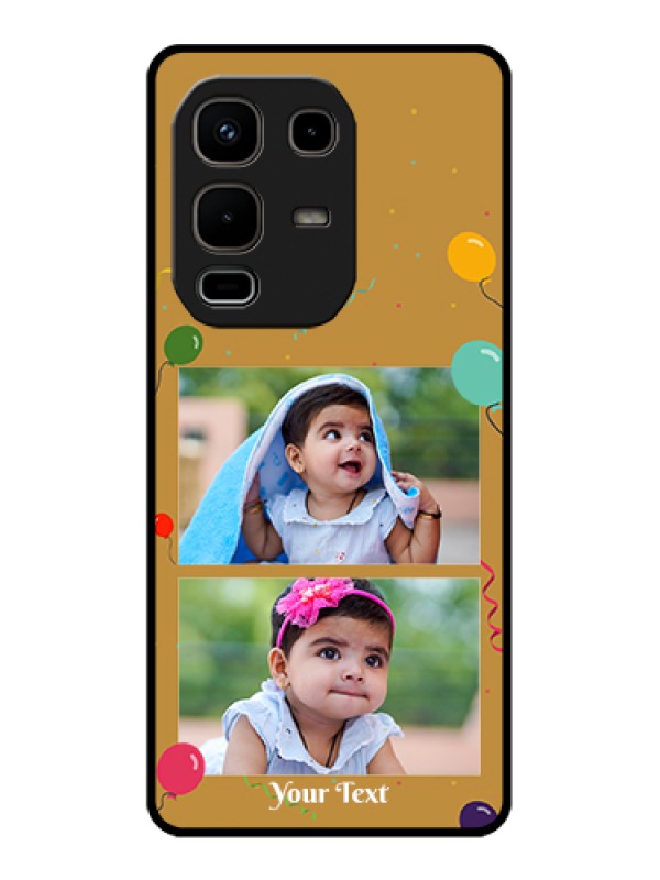 Custom Infinix Note 50s 5G Custom Glass Phone Case - Image Holder With Birthday Celebrations Design