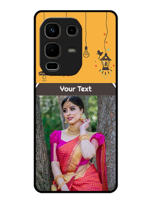 Custom Infinix Note 50s 5G Custom Glass Phone Case - With Family Picture And Icons