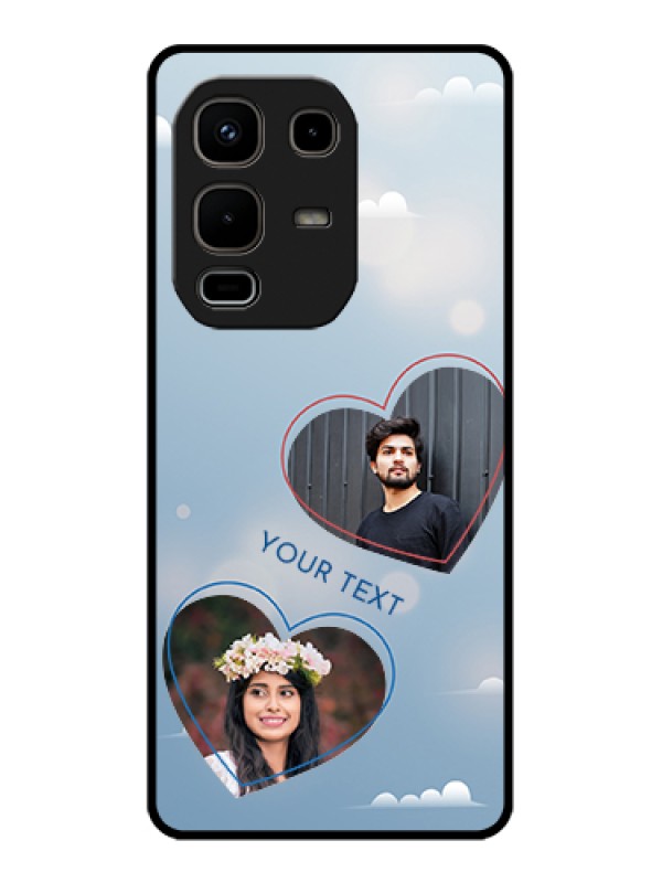 Custom Infinix Note 50s 5G Custom Glass Phone Case - Blue Color Couple Design