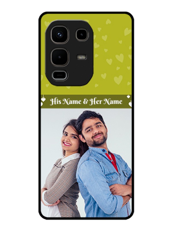 Custom Infinix Note 50s 5G Custom Glass Phone Case - You & Me Heart Design