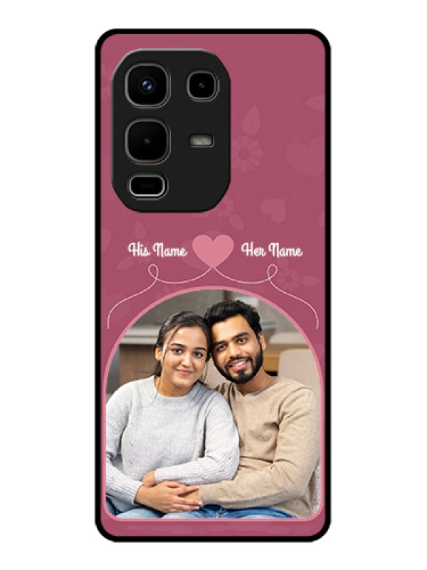 Custom Infinix Note 50s 5G Custom Glass Phone Case - Love Floral Design