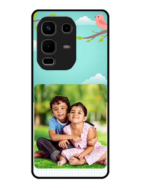 Custom Infinix Note 50s 5G Custom Glass Phone Case - Doodle Love Design