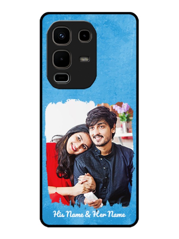 Custom Infinix Note 50s 5G Custom Glass Phone Case - Blue Color Vintage Design