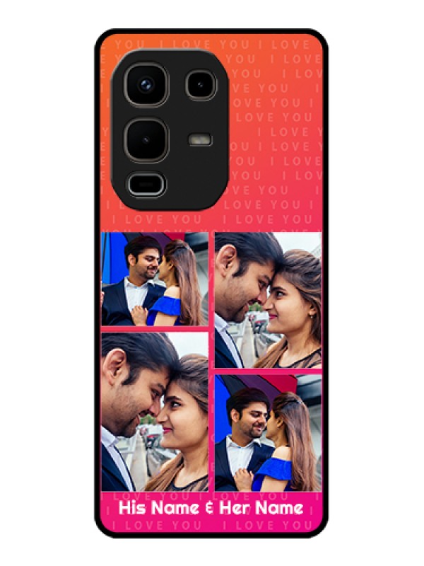Custom Infinix Note 50s 5G Custom Glass Phone Case - I Love You Pink Design