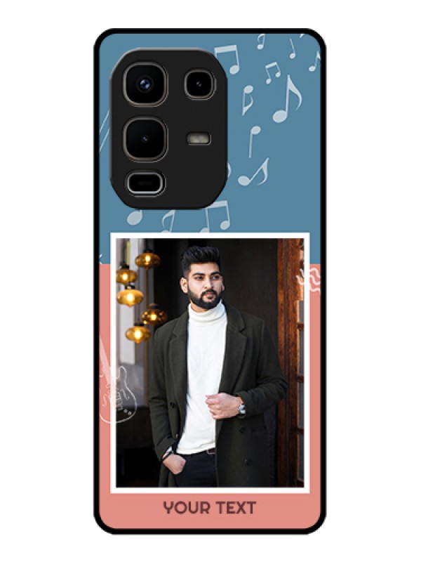 Custom Infinix Note 50s 5G Custom Glass Phone Case - With Color Musical Note Design