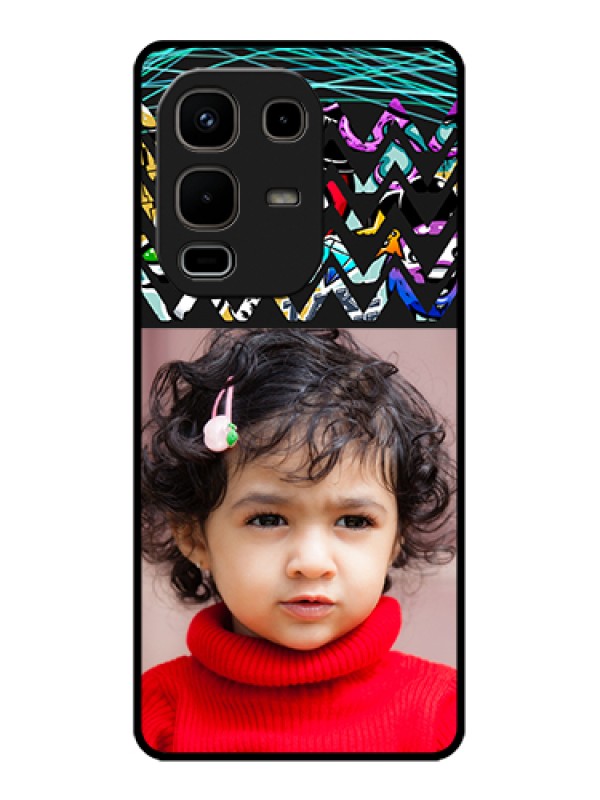 Custom Infinix Note 50s 5G Custom Glass Phone Case - Neon Abstract Design