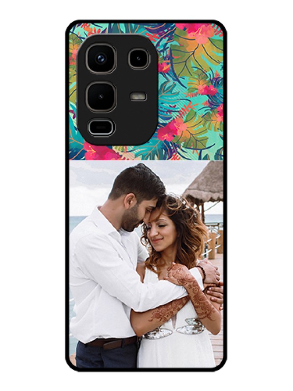 Custom Infinix Note 50s 5G Custom Glass Phone Case - Watercolor Floral Design