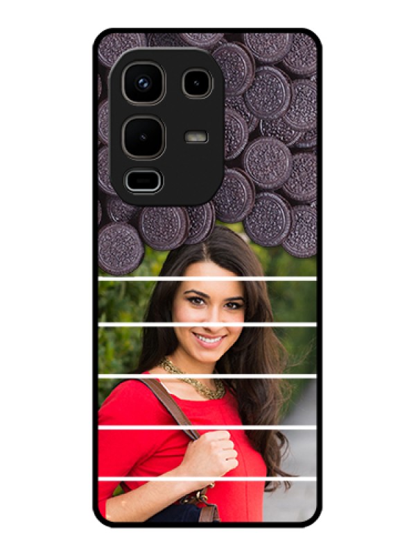 Custom Infinix Note 50s 5G Custom Glass Phone Case - With Oreo Biscuit Design