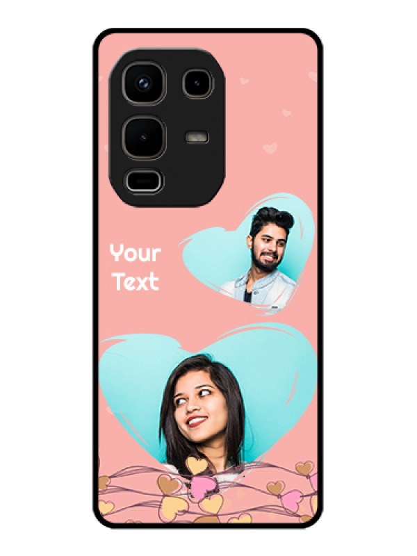 Custom Infinix Note 50s 5G Custom Glass Phone Case - Love Doodle Design