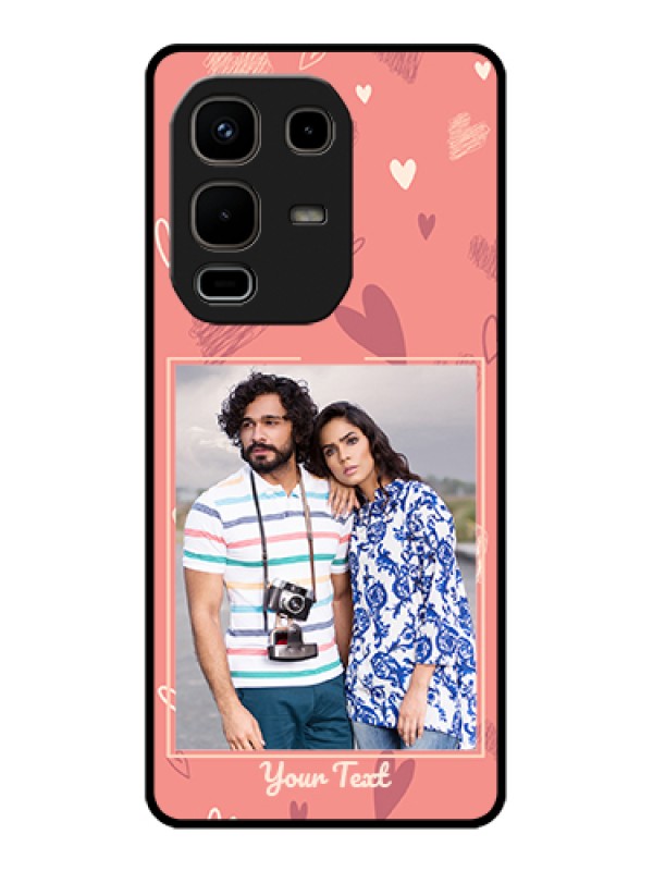 Custom Infinix Note 50s 5G Custom Glass Phone Case - Love Doodle Art Design
