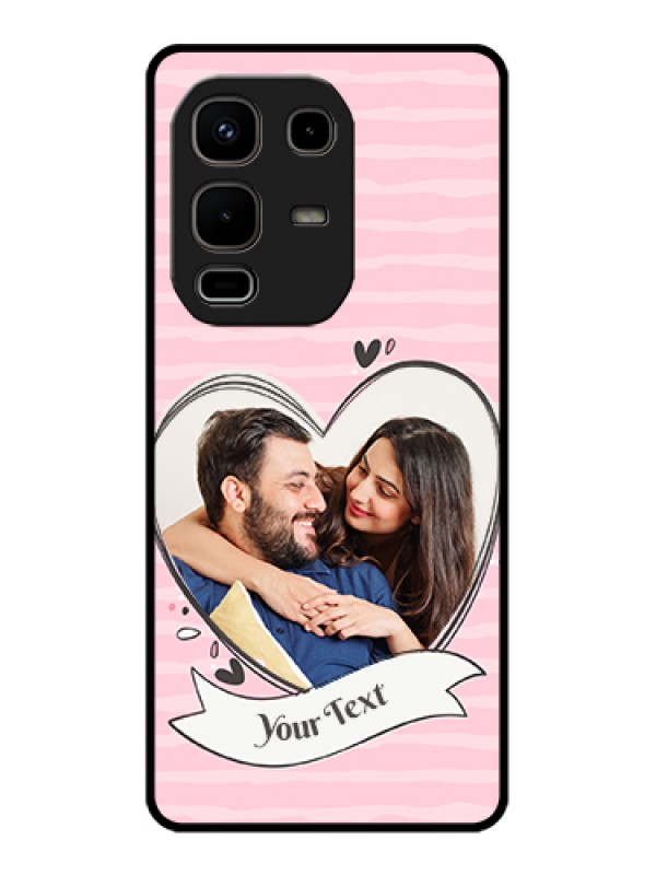 Custom Infinix Note 50s 5G Custom Glass Phone Case - Vintage Heart Design