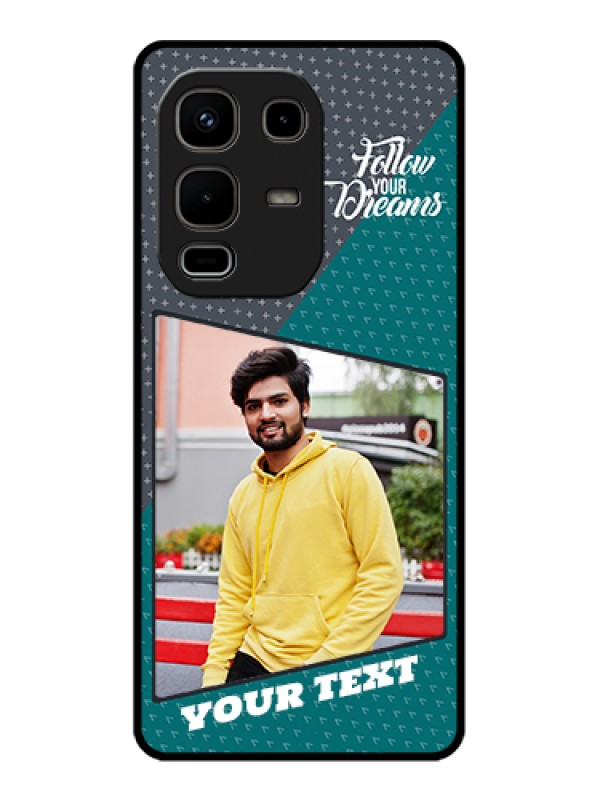 Custom Infinix Note 50s 5G Custom Glass Phone Case - Background Pattern Design With Quote