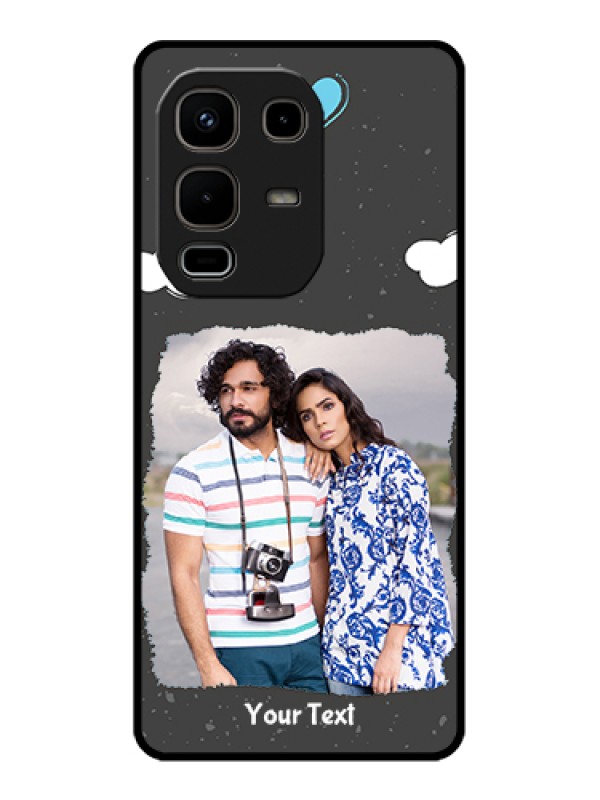 Custom Infinix Note 50s 5G Custom Glass Phone Case - Splashes With Love Doodles Design