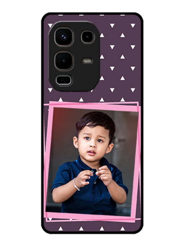 Custom Infinix Note 50s 5G Custom Glass Phone Case - Triangle Pattern Dotted Design