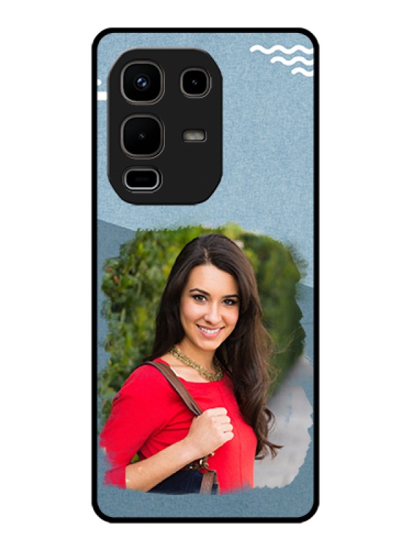 Custom Infinix Note 50s 5G Custom Glass Phone Case - Grunge Line Art Design
