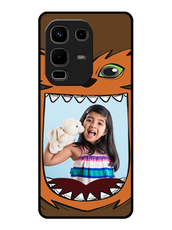 Custom Infinix Note 50s 5G Custom Glass Phone Case - Owl Monster Back Case Design