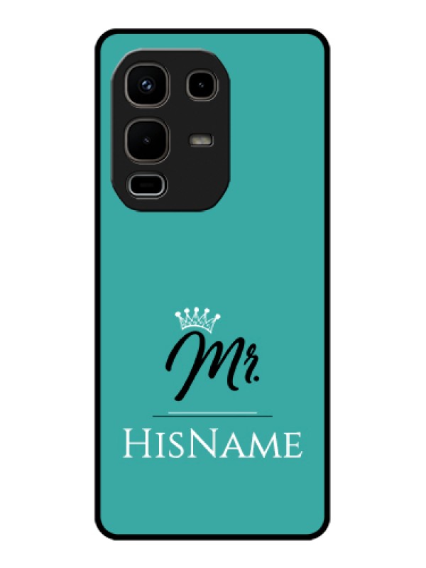 Custom Infinix Note 50s 5G Custom Glass Phone Case - Mr With Name Design