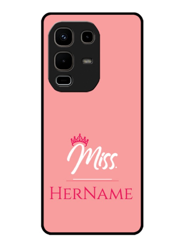 Custom Infinix Note 50s 5G Custom Glass Phone Case - Mrs With Name Design