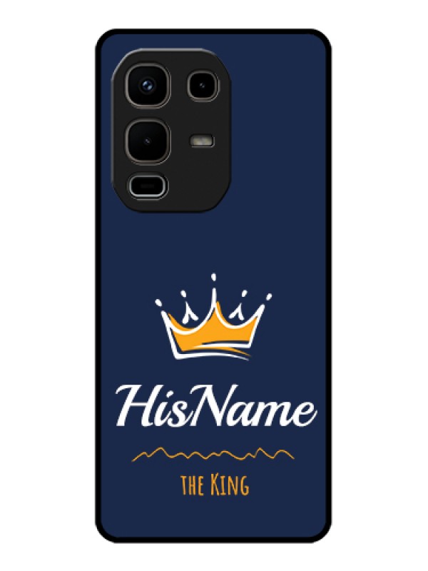 Custom Infinix Note 50s 5G Custom Glass Phone Case - King With Name Design