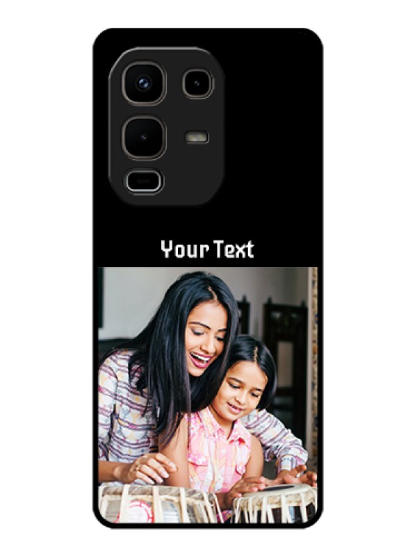 Custom Infinix Note 50s 5G Custom Glass Phone Case - Photo With Name Design