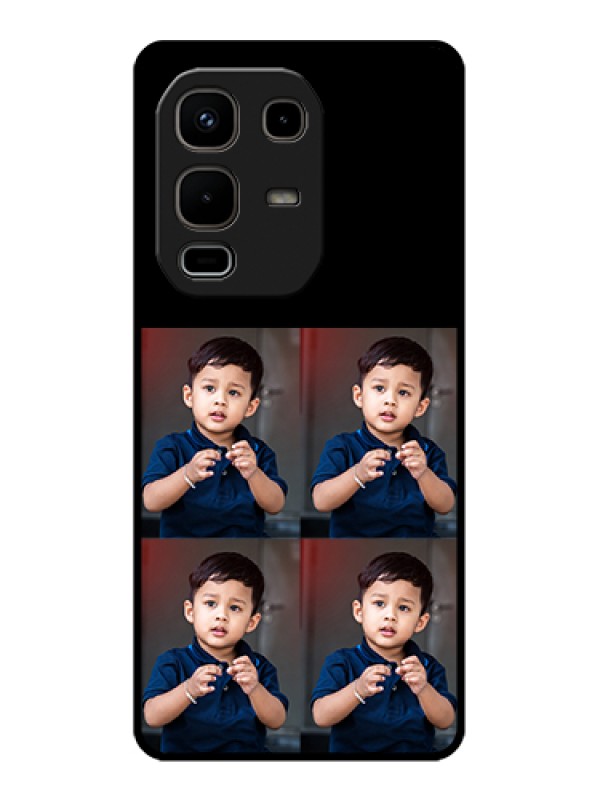 Custom Infinix Note 50s 5G Custom Glass Phone Case - 4 Image Holder Design