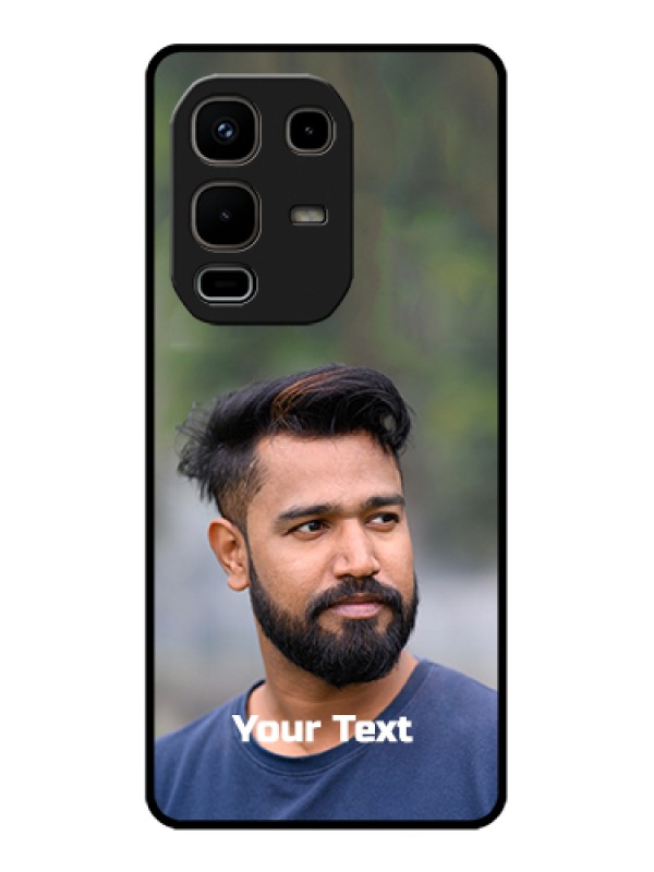 Custom Infinix Note 50s 5G Custom Glass Phone Case - Photo With Text Design