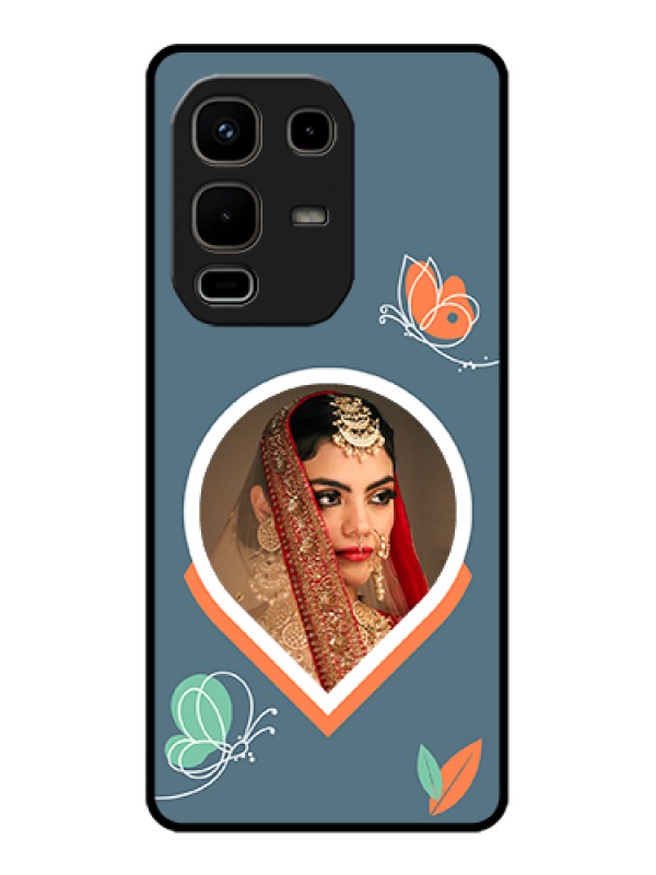 Custom Infinix Note 50s 5G Custom Glass Phone Case - Droplet Butterflies Design