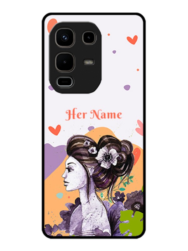Custom Infinix Note 50s 5G Custom Glass Phone Case - Woman And Nature Design